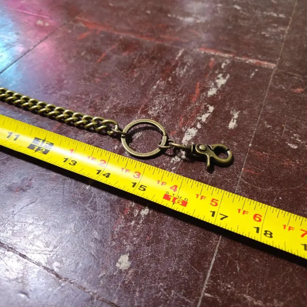 Wallet Chain y2k Curb Link Biker Antique Brass